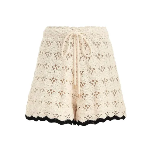 Zimmermann SS25 Casual Shorts Women's Cream