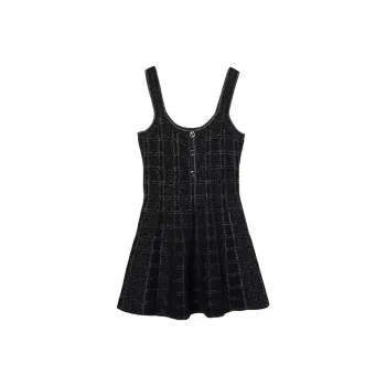 GUCCI Lamé Check Jacquard Dress