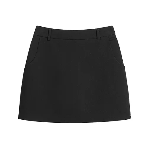 HUASJ Casual Short Skirts Women's Black-0