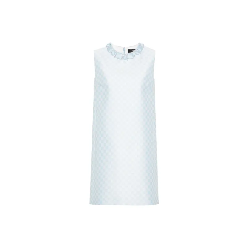FANSIZHE Sleeveless Dress Women's Light Blue-0