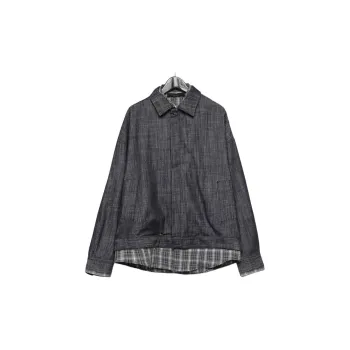 RAYSHOW Denim Jacket Men's Gray