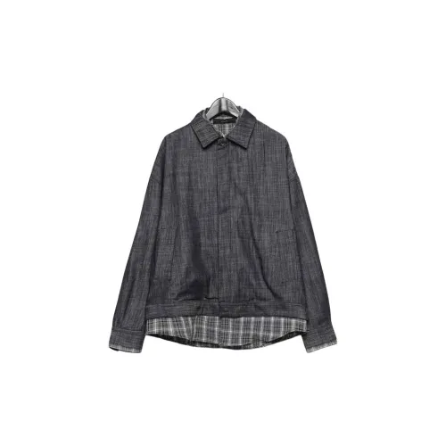 RAYSHOW Denim Jacket Men's Gray