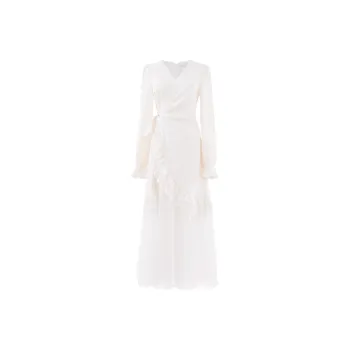 PLANE DRIFT Long Sleeved Dress Women's Apricot