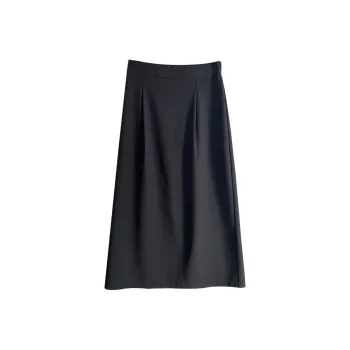 Lulupeach Casual Long Skirts Women's Black