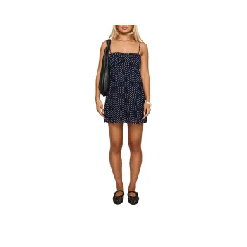 PRINCESS POLLY Ortega Mini Dress Slip Dresses Women's Navy/Marine Blue