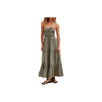 FREE PEOPLE Taking Sides Maxi Slip Dresses Women's Aven/Eiwen