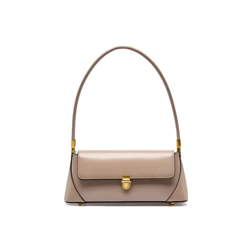 Bullrun Cow Leather Underarm Shoulder Bag Women's Black/Coffee/White/Taro Pink