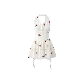 QYPRF Sleeveless Dress Women's Apricot