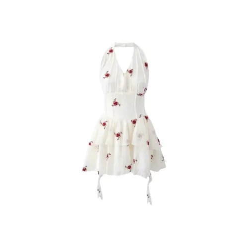 QYPRF Sleeveless Dress Women's Apricot