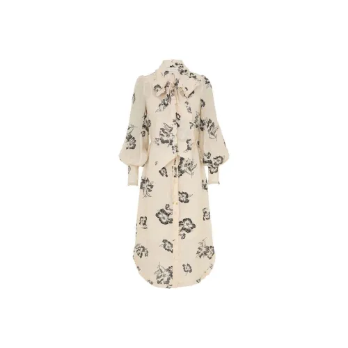 Zimmermann SS25 Long Sleeved Dress Women's Cream