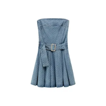 CHUU Sleeveless Dress Women's Denim Blue