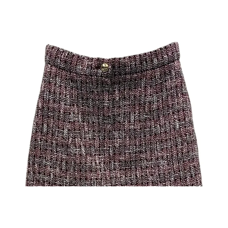 CHANEL 20K Knit Long Skirt Women's Multicolor-2