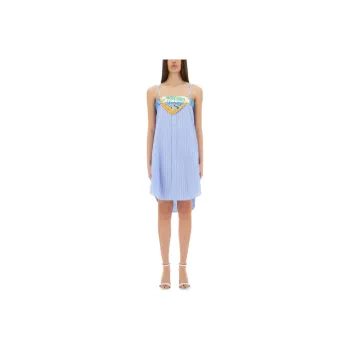 MOSCHINO SS25 Slip Dress Women's Light Blue