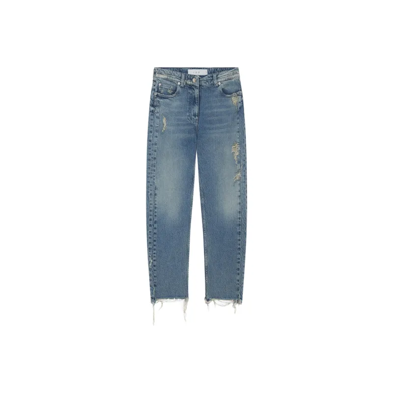 IRO NIGHT Albury Ripped Straight leg Jeans-0