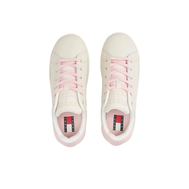 Tommy Hilfiger Trainers Low Top Casual Shoes Women's Light Pink-3