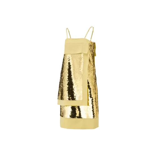 Onitsuka Tiger WS SEQUINED DRESS Slip Dress Women's Yellow