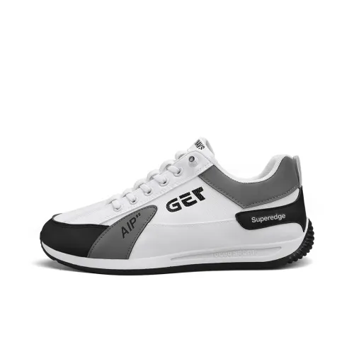 SUPEREDGE Cushioning, Wear Resistant Low Top Casual Shoes Men's White