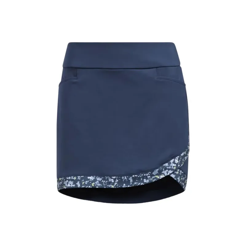 Adidas Ultimate365 Printed Primegreen Skort Casual Short Skirts Women's Marine Blue-0