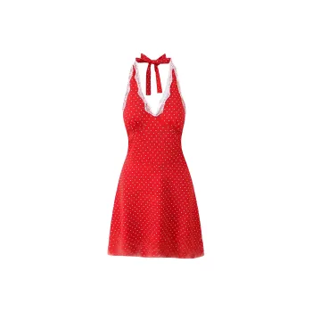 PLANE DRIFT Slip Dress Women's Red