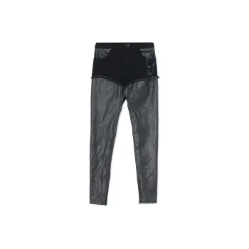 Yohji Yamamoto Leather Pants Women's Black