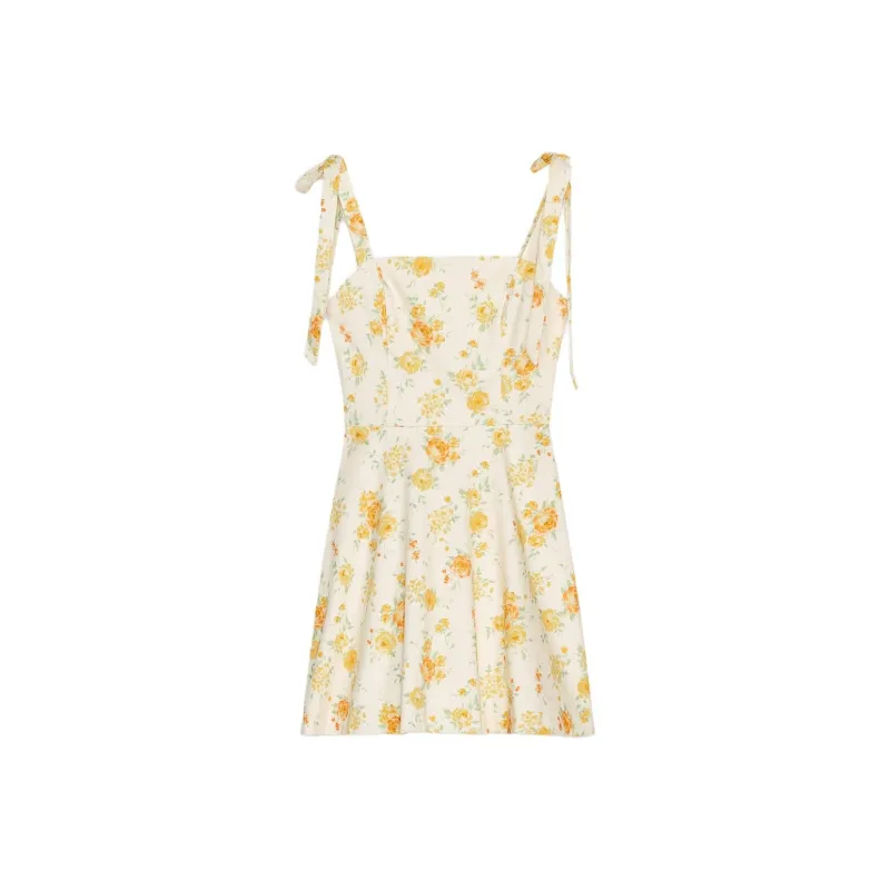 ZARA Sleeveless Dress Women's Orange-0