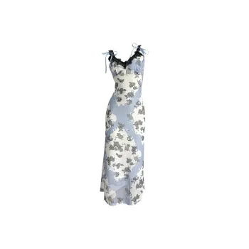 Manekniv Slip Dress Women's Oil Painting Purple