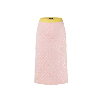 LOUIS VUITTON Pastel Monogram Knit Tube Skirt