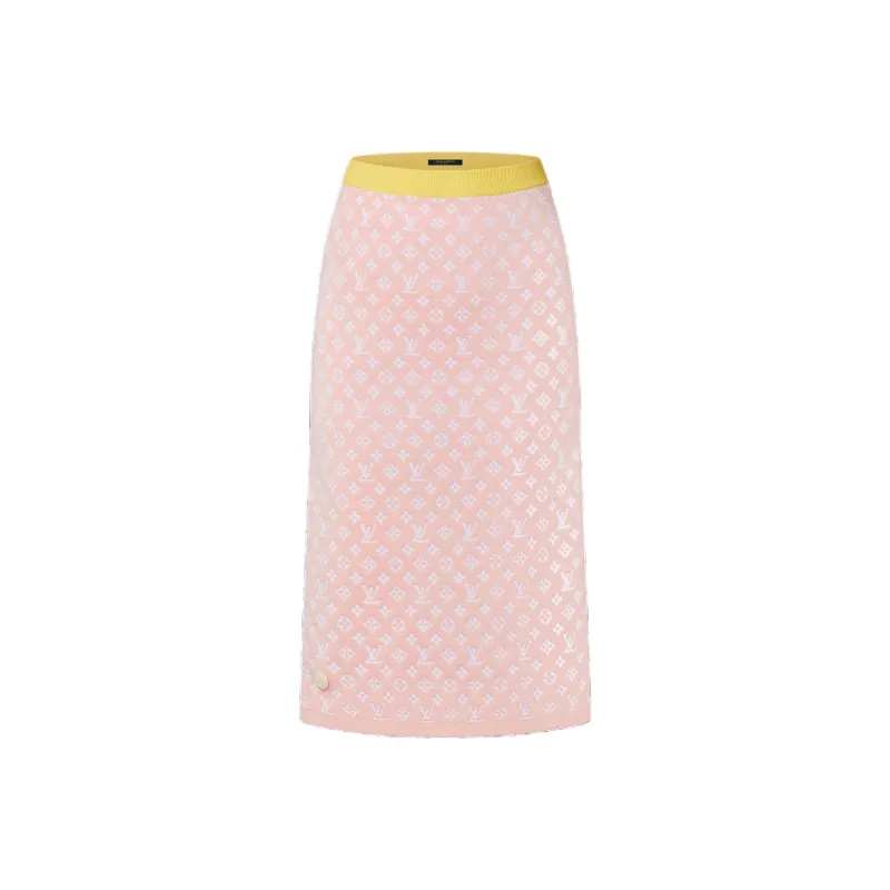 LOUIS VUITTON Pastel Monogram Knit Tube Skirt-0