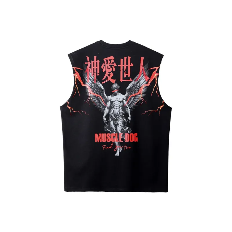 Muscle Dog Tank Tops Men Black-0