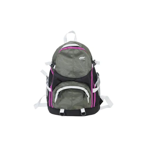 GOBLIN SHARKS 1759 Nylon Backpack Unisex Green/Purple