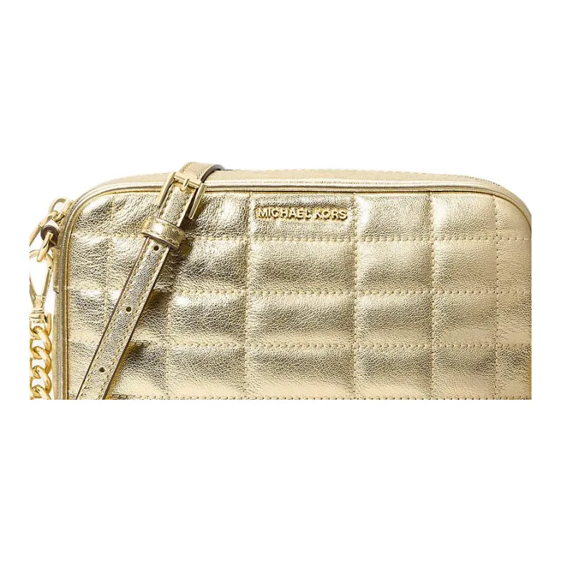 MICHAEL KORS Jet Set Leather Crossbody Bag Shoulder Bag Medium Size Women's Light Gold-3