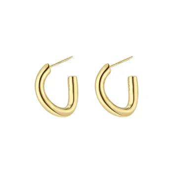 EAR PARTNER 925 Sterling Silver Stud Hoop Earrings Women's