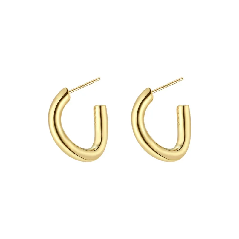EAR PARTNER 925 Sterling Silver Stud Hoop Earrings Women's-0