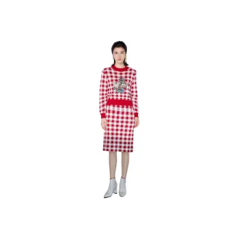 BBLLUUEE Skirt Set Women's Gemstone Red