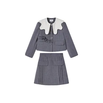 LCEVHZ'S Skirt Set Women's Gray