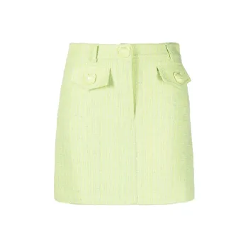 MOSCHINO Casual Short Skirts Women's Pink Wax Green