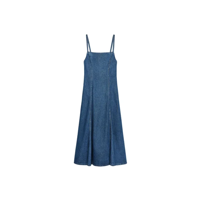 ZARA Trf Slip Dress Women's Sea Blue-0