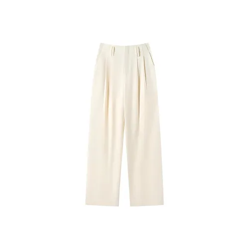 SHUXI Suit Trouser Women's Milk White Sheets