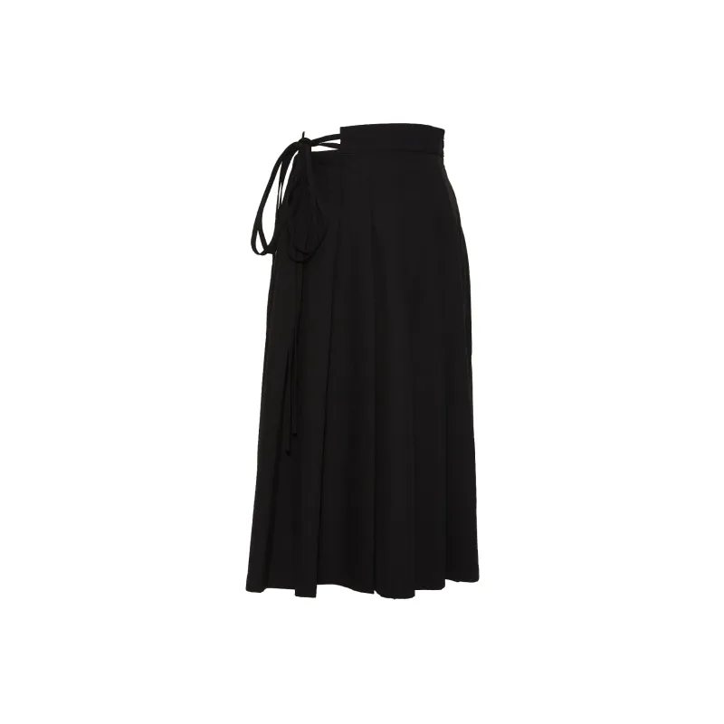 SUPIN Casual Long Skirts Women's Black-0