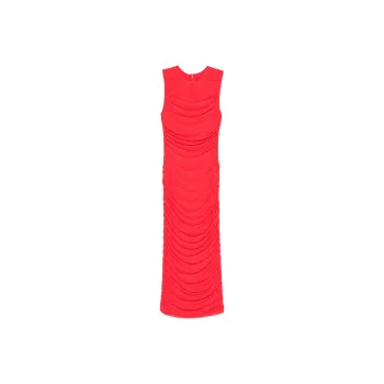 Rotate Mesh Sleeveless Midi Dress