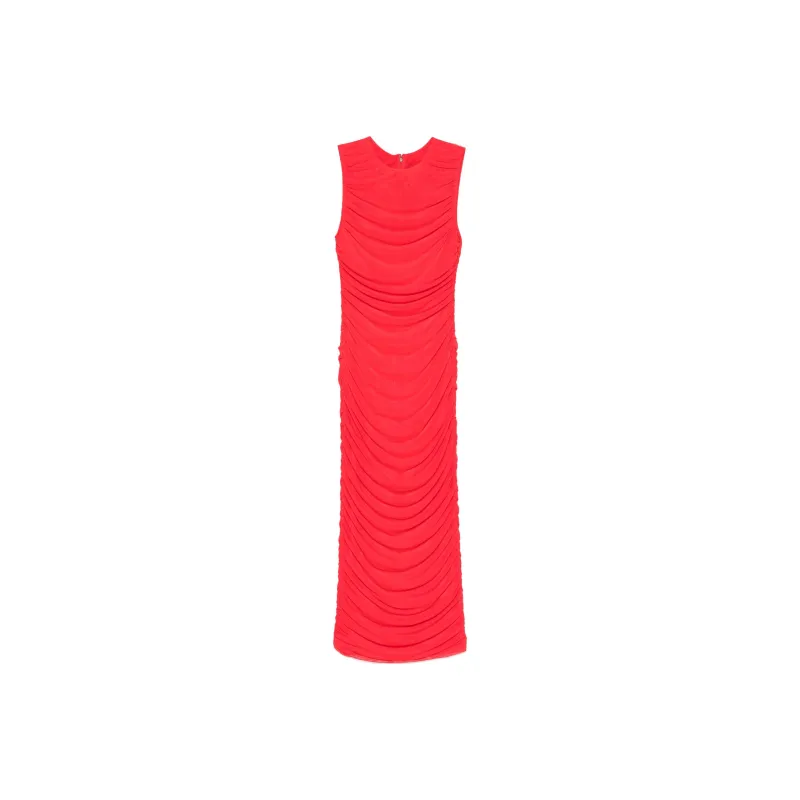 Rotate Mesh Sleeveless Midi Dress-0