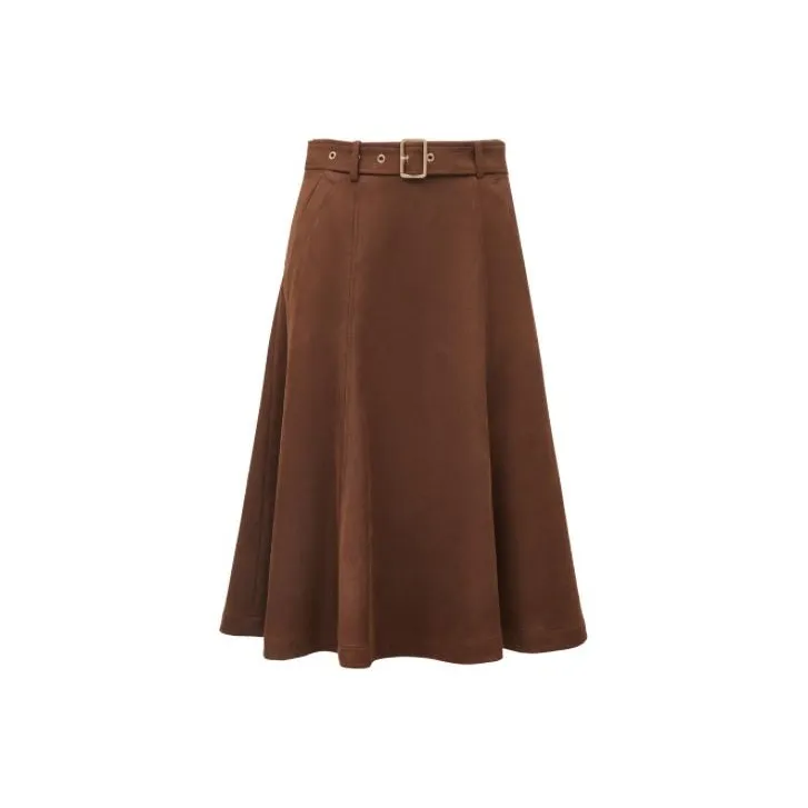ONLY Casual Long Skirts Women's HFZ Steep Rock Brown STOUT-0