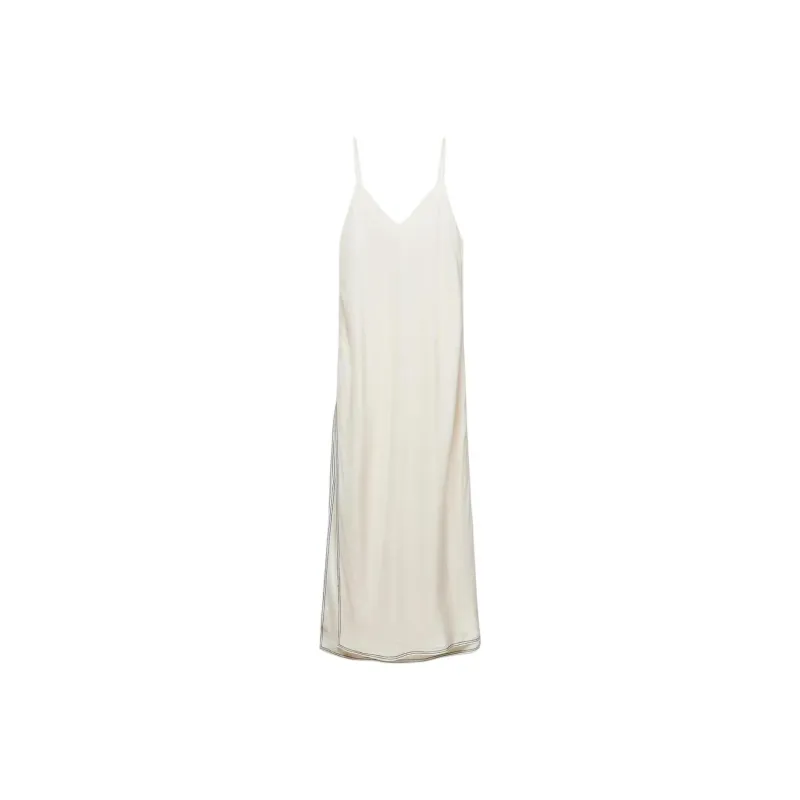 ZARA ZW Series Slip Dresses Women's White-0