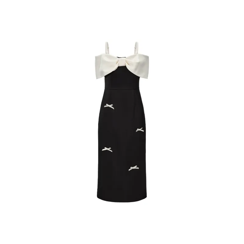 TAMMY TANGS Slip Dresses Women's Apricot Black-0