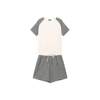 LOUISY AO Casual Suit Women's Apricot+Black Stripes