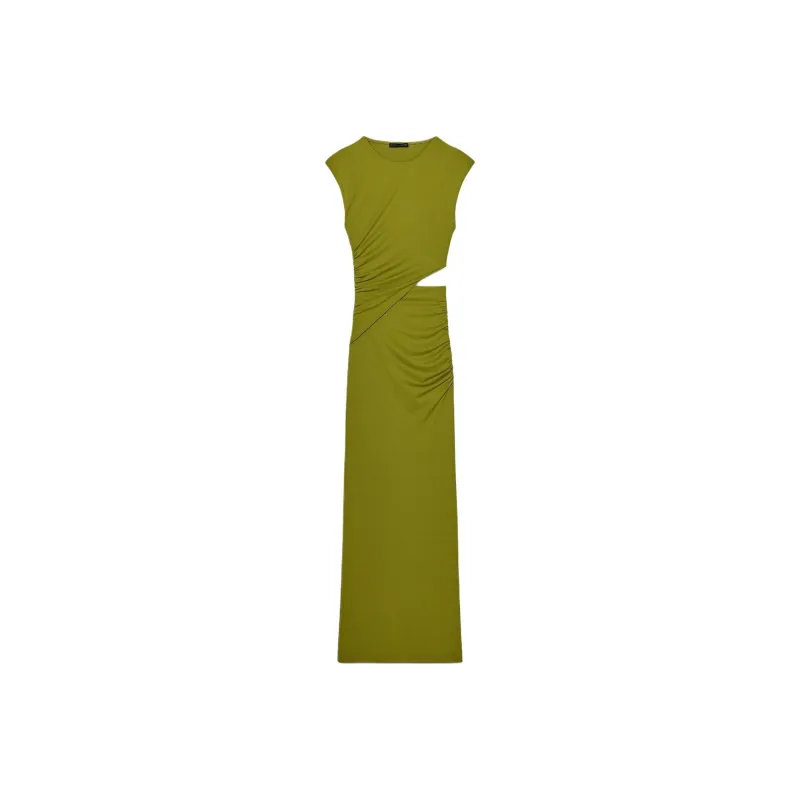 ZARA Sleeveless Dress Women's Apple Green-0