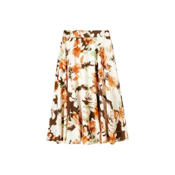 FANQIN Casual Long Skirts Women's Apricot Base With Neroli