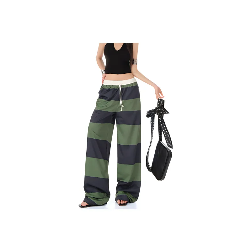 RENBEN Casual Pants Women's Stripes Sweatpants-0