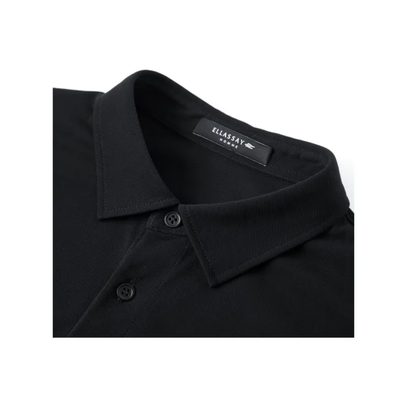 ELLASSAY Polo Shirts Men Classic Black-4