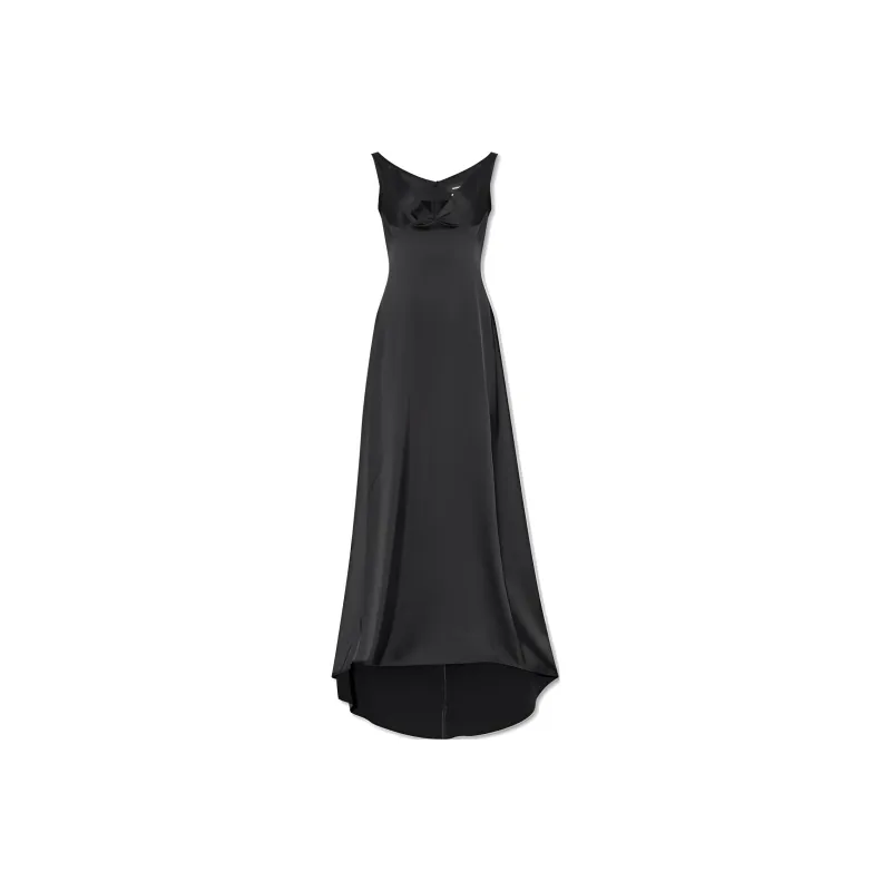 DSQUARED 2 V Neck Sleeveless Satin Slip Dress-0
